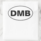 Sticker ovale des initiales DMB (Sac)