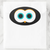 Sticker ovale des yeux de hibou (Sac)