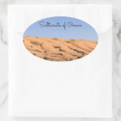 Sticker Ovale Désert de Wahiba Sands - Oman (Sac)