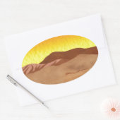 Sticker Ovale Désert du Kalahari (Enveloppe)