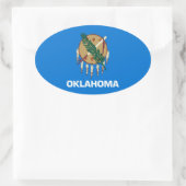 Sticker Ovale Design de l'Oklahoma State (Sac)