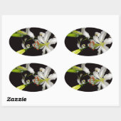 Sticker Ovale Design irlandais - Collection de laiton et de fleu (Feuille)