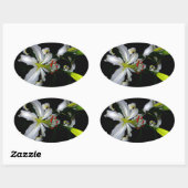 Sticker Ovale Design irlandais en laiton et en fleur (Feuille)