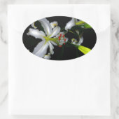 Sticker Ovale Design irlandais en laiton et en fleur (Sac)