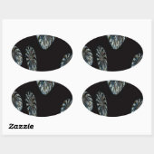 Sticker Ovale Design irlandais - La Collection Crystal (Feuille)