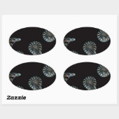 Sticker Ovale Design irlandais - La collection Crystal (Feuille)