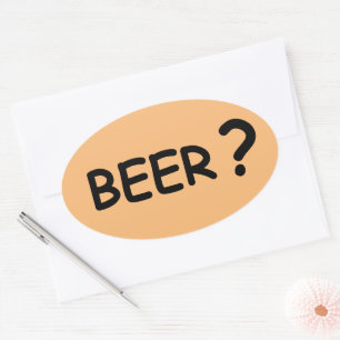 Sticker Ovale Design pour les amateurs de bière