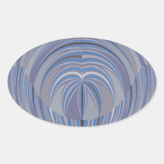 Sticker Ovale Design sans couture du grand coeur (Devant)