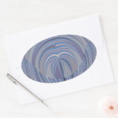 Sticker Ovale Design sans couture du grand coeur (Enveloppe)