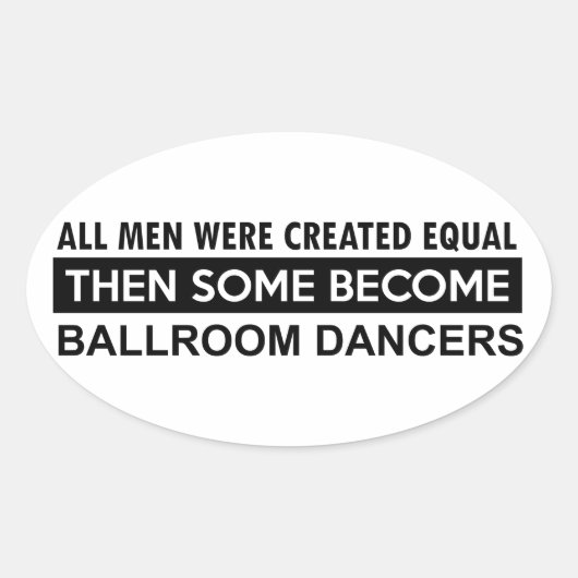 Sticker Ovale Designs de danse Ballroom (Devant)