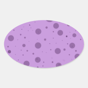 Sticker Ovale Désordre Point Violet