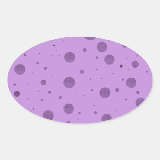 Sticker Ovale Désordre Point Violet (Devant)