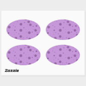 Sticker Ovale Désordre Point Violet (Feuille)