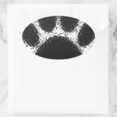 Sticker Ovale Dessin à mâchoire de chien (Sac)