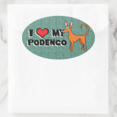 Sticker Ovale Dessin de Podendo (Sac)