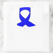 Sticker Ovale Dessin de ruban bleu (Sac)
