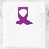 Sticker Ovale Dessin de ruban violet (Sac)