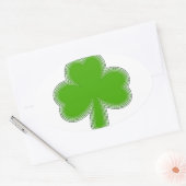 Sticker Ovale Dessin Shamrock de Saint Patrick (Enveloppe)
