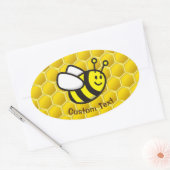 Sticker Ovale Dessin sur les abeilles (Enveloppe)