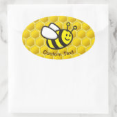 Sticker Ovale Dessin sur les abeilles (Sac)