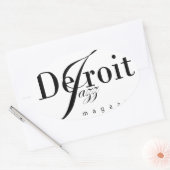 Sticker Ovale Detroit Jazz Magazine (Enveloppe)