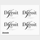 Sticker Ovale Detroit Jazz Magazine (Feuille)