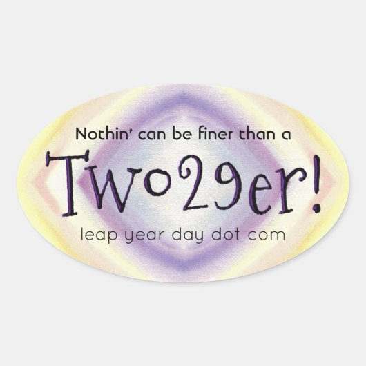 Sticker Ovale Deux 29'er ! (Devant)