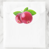 Sticker Ovale Deux canneberges (Sac)