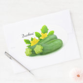 Sticker Ovale Deux courgettes (Enveloppe)