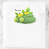 Sticker Ovale Deux courgettes (Sac)