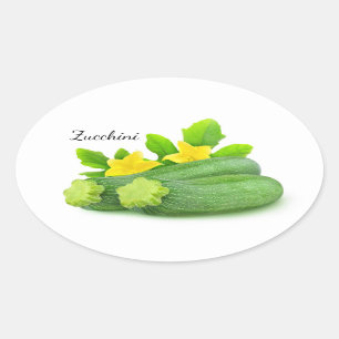 Sticker Ovale Deux courgettes