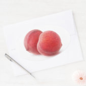 Sticker Ovale Deux pêches (Enveloppe)