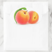 Sticker Ovale Deux pêches (Sac)