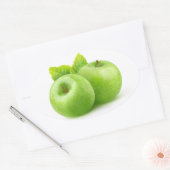 Sticker Ovale Deux pommes vertes (Enveloppe)