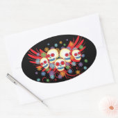 Sticker ovale Dia de los Muertos (Enveloppe)