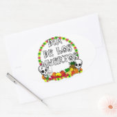 Sticker Ovale Dia De Los Muertos (Enveloppe)