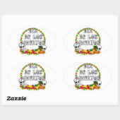 Sticker Ovale Dia De Los Muertos (Feuille)