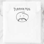 Sticker Ovale Diabeetus (Version d'esquisse) (Sac)