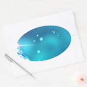 Sticker Ovale diamant bleu (Enveloppe)