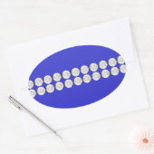 Sticker Ovale Diamant bleu royal (Enveloppe)