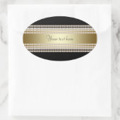 Sticker Ovale Diamant d'or noir (Sac)