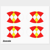 Sticker Ovale Diamants (Feuille)