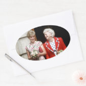 Sticker Ovale Diana-Barbara Bush (Enveloppe)