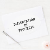 Sticker Ovale Dissertation en cours (Enveloppe)