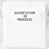 Sticker Ovale Dissertation en cours (Sac)