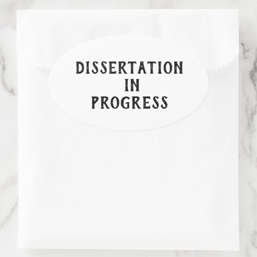 Sticker Ovale Dissertation en cours (Sac)