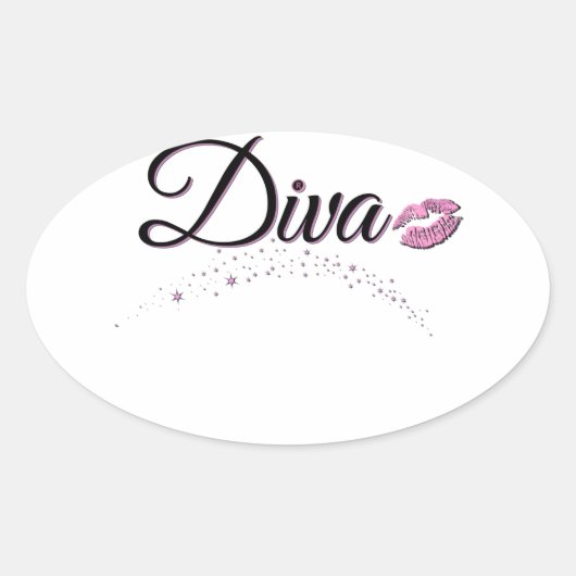Sticker Ovale Diva (Devant)
