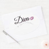 Sticker Ovale Diva (Enveloppe)