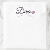 Sticker Ovale Diva (Sac)