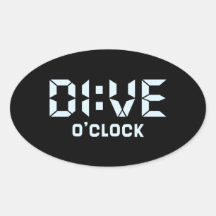Sticker Ovale Dive O'Clock
